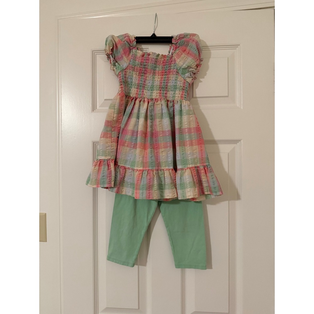 Bonnie Jean Pink and Green Matching Set sz 5